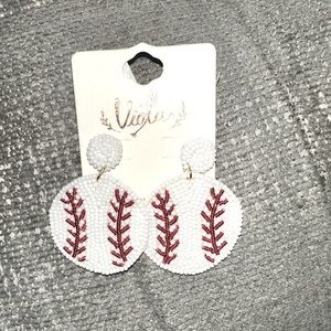 NWT Baseball Earrings!